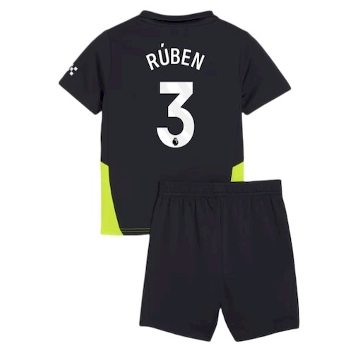 Manchester City Rúben 3 Kinder Auswärts Trikotsatz 2024 2025 Fußballtrikots