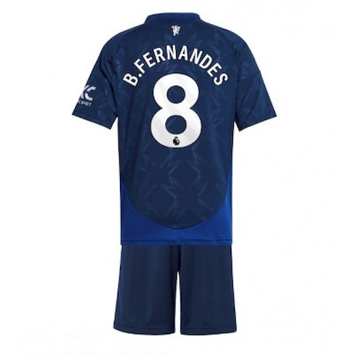 Manchester United BFernandes 8 Auswärts Kinder Trikotsatz 2024 25