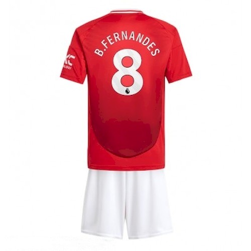 Manchester United BFernandes 8 Heim Kinder Trikotsatz 2024 25