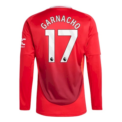 Manchester United Garnacho 17 Heimtrikot 2024-25 Fußballtrikots - Langarm