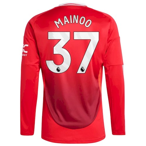 Manchester United Mainoo 37 Heimtrikot 2024-25 Fußballtrikots - Langarm