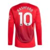 Manchester United Marcus Rashford 10 Heimtrikot 2024 25 Fußballtrikots Langarm