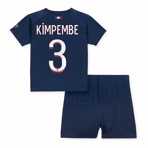 Paris Saint Germain PSG Kimpembe 3 Kinder Heim Trikotsatz 2023 2024 Fußballtrikots