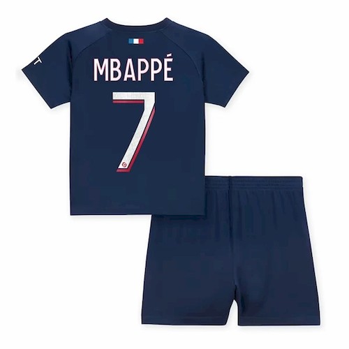 Paris Saint Germain PSG Kylian Mbappé 7 Kinder Heim Trikotsatz 2023 2024 Fußballtrikots