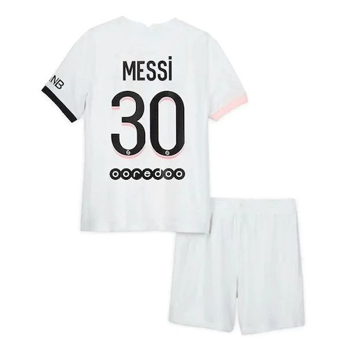 Paris Saint Germain PSG Lionel Messi 30 Kinder Auswärts Trikotsatz 2021-22 Fußballtrikots