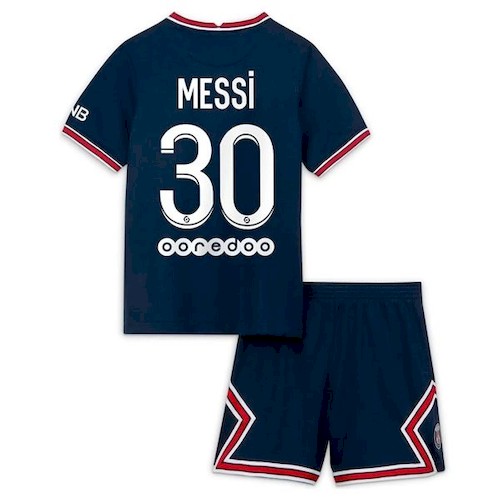 Paris Saint Germain PSG Lionel Messi 30 Kinder Heim Trikotsatz 2021-22 Fußballtrikots