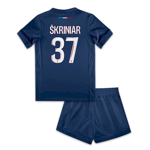 Paris Saint Germain PSG Skriniar 37 Kinder Heim Trikotsatz 2024-25 Fußballtrikots