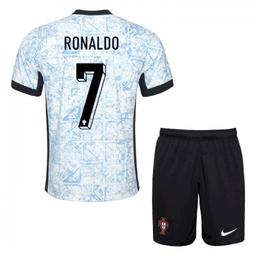 Portugal Ronaldo 7 Auswärts Kinder Trikotsatz 2024