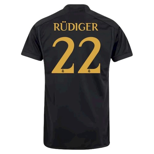 Real Madrid Antonio Rüdiger 22 3. Trikot 2023-24 Fußballtrikots