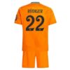 Real Madrid Antonio Rüdiger 22 Kinder Auswärts Trikotsatz 2024 2025 Fußballtrikots