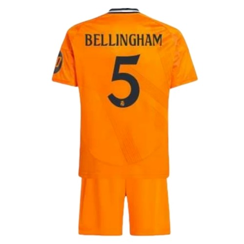 Real Madrid Bellingham 5 Kinder Auswärts Trikotsatz 2024 2025 Fußballtrikots
