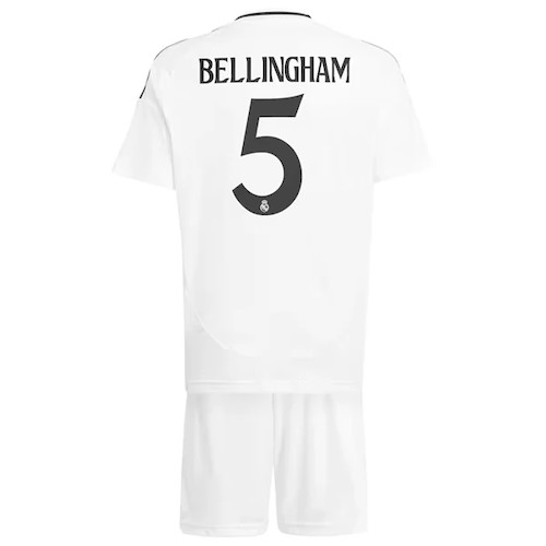 Real Madrid Bellingham 5 Kinder Heim Trikotsatz 2024 2025 Fußballtrikots