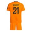 Real Madrid Brahim 21 Kinder Auswärts Trikotsatz 2024 2025 Fußballtrikots