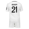 Real Madrid Brahim 21 Kinder Heim Trikotsatz 2024 2025 Fußballtrikots