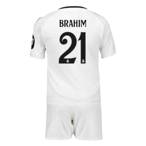 Real Madrid Brahim 21 Kinder Heim Trikotsatz 2024 2025 Fußballtrikots