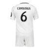 Real Madrid Camavinga 6 Kinder Heim Trikotsatz 2024 25 Fußballtrikots