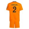 Real Madrid Carvajal 2 Kinder Auswärts Trikotsatz 2024 2025 Fußballtrikots