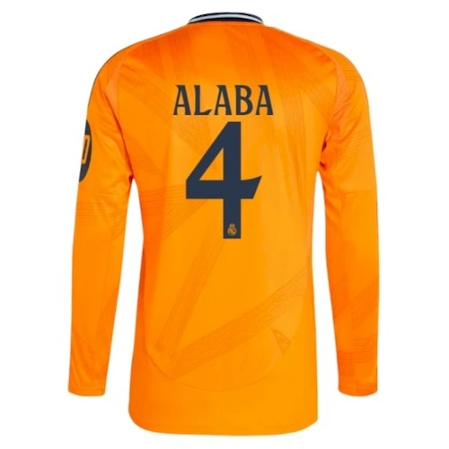 Real Madrid David Alaba 4 Auswärtstrikot 2024-25 Fußballtrikots - Langarm