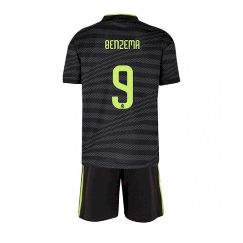 Real Madrid Karim Benzema 9 Kinder 3rd Trikotsatz 2022 2023 Fußballtrikots