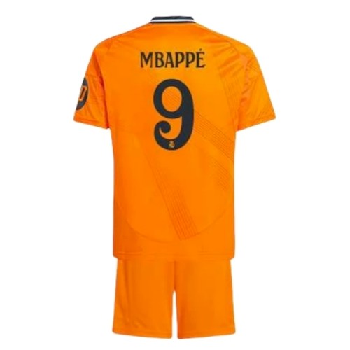 Real Madrid Mbappé 9 Auswärts Kinder Trikotsatz 2024 2025