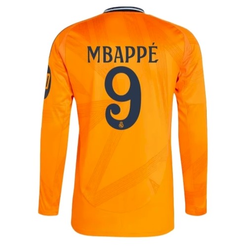 Real Madrid Mbappé 9 Auswärtstrikot 2024 25 Fußballtrikots Langarm