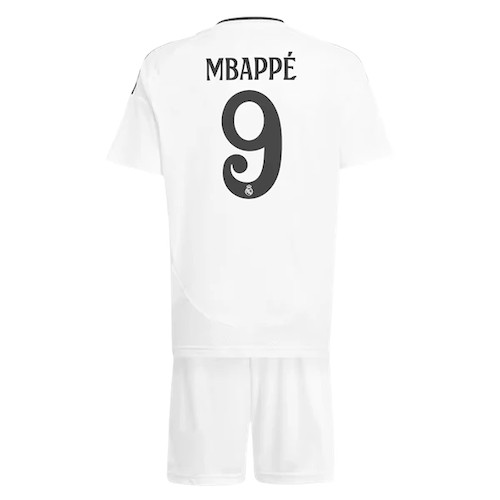 Real Madrid Mbappé 9 Heim Kinder Trikotsatz 2024 2025