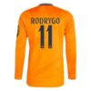 Real Madrid Rodrygo 11 Auswärtstrikot 2024 25 Fußballtrikots Langarm