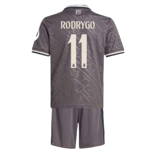 Real Madrid Rodrygo 11 Kinder 3rd Trikotsatz 2024 2025 Fußballtrikots