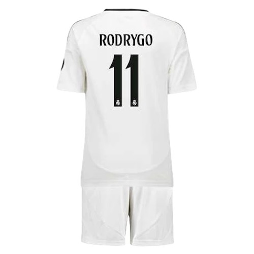Real Madrid Rodrygo 11 Kinder Heim Trikotsatz 2024 2025 Fußballtrikots