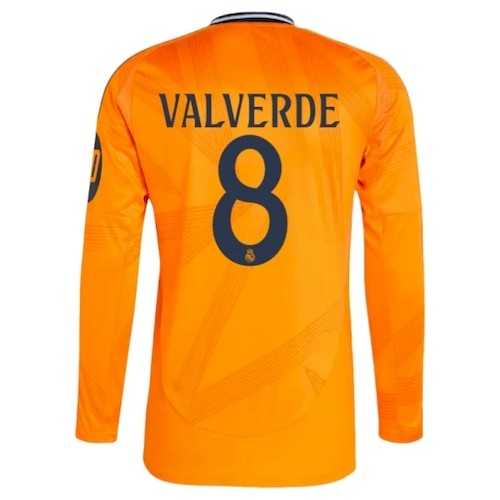 Real Madrid Valverde 8 Auswärtstrikot 2024-25 Fußballtrikots - Langarm