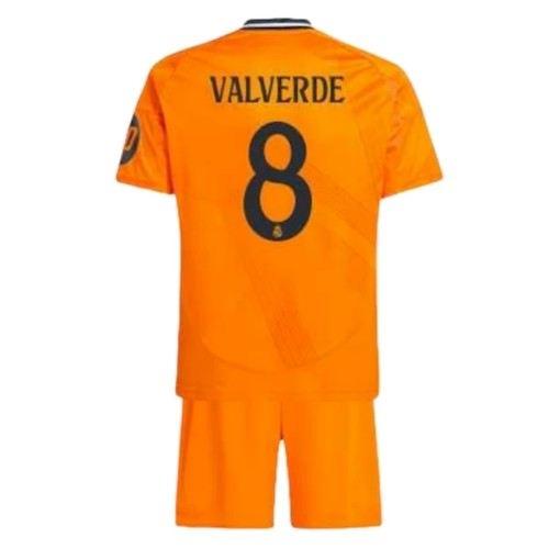 Real Madrid Valverde 8 Kinder Auswärts Trikotsatz 2024-25 Fußballtrikots