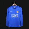 Retro 07 08 Manchester United Auswärts Fußballtrikots Langarm