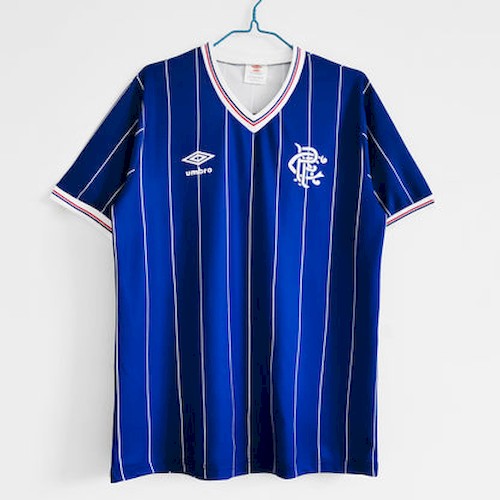 Retro 1982-83 Rangers Heim Fußballtrikots