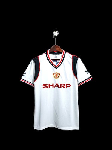 Retro 1985 Manchester United Auswärts Fußballtrikots