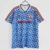 Retro 1990 91 Manchester United Auswärts Fußballtrikots