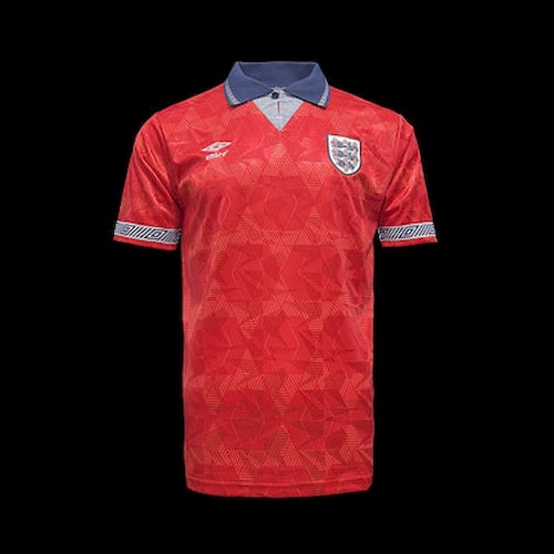 Retro 1990 England Rot Fußballtrikots