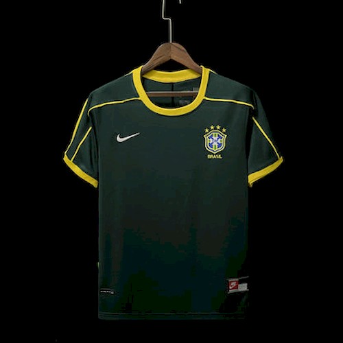 Retro 1998 Brasilien Torwart Fußballtrikots