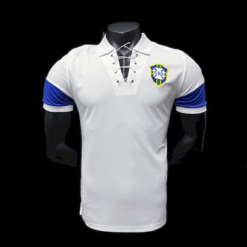 Retro 2004 Brasilien Weiß Fußballtrikots