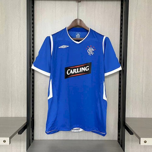 Retro 2008-09 Rangers Heim Fußballtrikots
