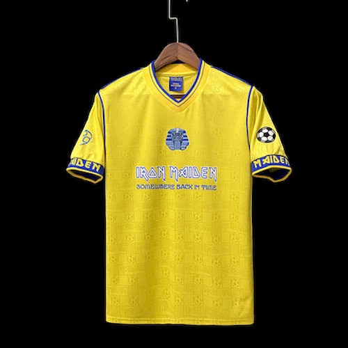 Retro 2008 West Ham Iron Maiden Gelb Fußballtrikots