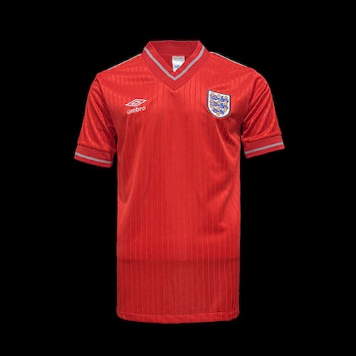 Retro 84-87 England Auswärts Fußballtrikots