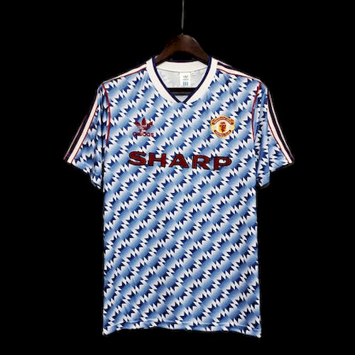 Retro 90-92 Manchester United Auswärts Fußballtrikots
