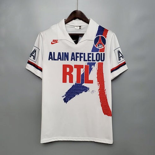 Retro 90-92 PSG Heim Fußballtrikots