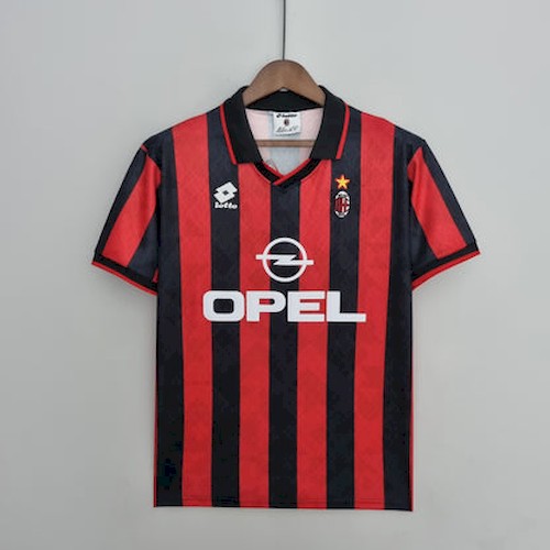 Retro 95-96 AC Mailand Heim Fußballtrikots