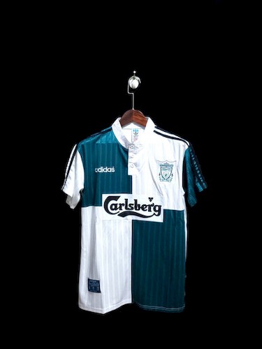 Retro 95-96 Liverpool Auswärts Fußballtrikots
