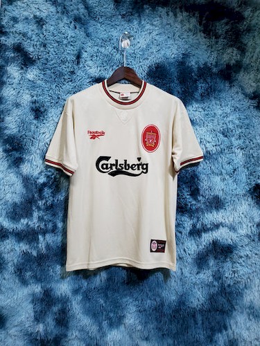 Retro 96-97 Liverpool Auswärts Fußballtrikots