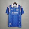 Retro 96 97 Rangers Heim Fußballtrikots