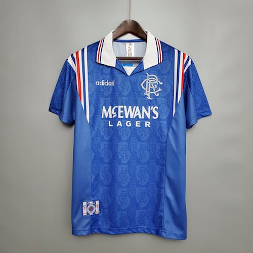 Retro 96-97 Rangers Heim Fußballtrikots