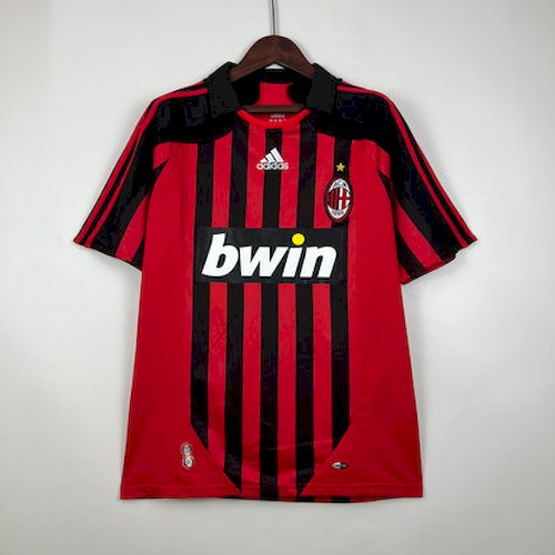 Retro AC Mailand 07-08 Heim Fußballtrikots