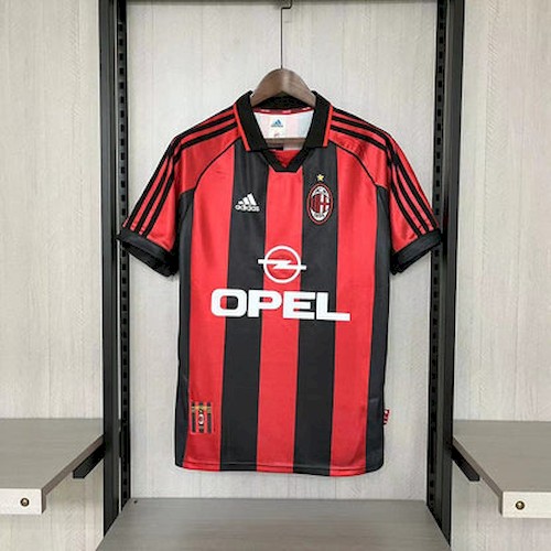Retro AC Mailand 1998-99 Heim Fußballtrikots